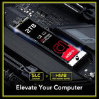 Addlink G55 2TB PCIe 5.0 Gen5 NVMe M.2 SSD- Up to 10,300 MB/s - PC Gaming Upgrade, Photography, Video Editing & Design - Internal Solid State Drive (ad2TBG55M2P)