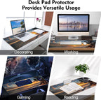 Galdas Gaming Mouse Pad XXL XL Large Mouse Pad Mat Long Extended Mousepad Desk Pad Non-Slip Rubber Mice Pads Stitched Edges Thin Pad (31.5x11.8x0.12 Inch)-Sunset Beach