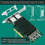 PCIE X8 Interface to 2X 10Gbps RJ45 Ports Network Adapter, Intel X540-AT2 Ethernet Controller, 2X 10GbE RJ45 Interface PCIE NIC Card, PCI Express 10GbE Converged Network Adapter (X540T2)