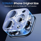 UniqueMe 3 Packs Compatible for iPhone 13 Pro Max/iPhone 13 Pro Camera Lens Protector Acrylic [Not Glass],[Case Friendly][Scratch-Resistant][Night Shooting Mode]-Glitter Blue