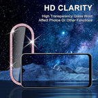 for Samsung Galaxy A26/A36/A56 Camera Lens Protector, Individual Metal Ring Tempered Glass Lens Cover, [Strong Adsorption] Scratch Resistant Ultra-Thin HD Clear Lens Cover, 1 Set-Pink