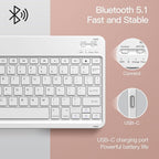 JETech Keyboard Case for iPad 10.2-Inch (2021/2020/2019 Model, 9th/8th/7th Generation) with Pencil Holder, Magnetic Detachable Bluetooth Wireless Keyboard, Soft TPU Back Stand Cover (Rose Gold)