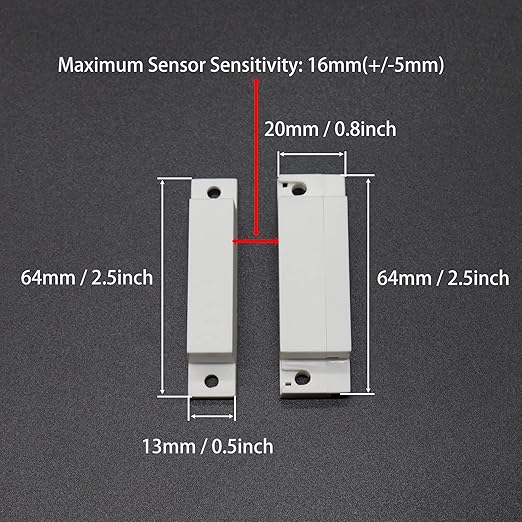 Magnetic Reed Switch NC NO COM Surface Mount Wired Door Window Contact Sensor with Cover for Home Security and Burglar Alarm Systems MC-31 5pcs