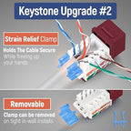 Everest 45° Angled RJ45 Cat5e Keystone Jacks 10-Pack in Red - Slim Profile Female RJ45 Connectors - Cat 5e Keystone Jack - Compatible with 45° Angled Speed Termination Tool - 45Term (B0BL3GS7ZY)
