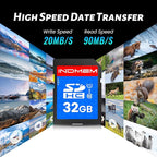 INDMEM SD Card 32GB, 10-Pack UHS-I Class 10 MLC Flash Memory Card, High-Speed Secure Digital Cards for Cameras, DSLR, Action Cams - Reliable Storage