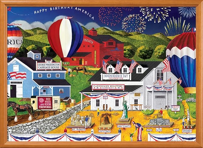 Masterpieces - 500 Piece Jigsaw Puzzle, Large EZ Grip Shapes, 4th of July, Fun for Adults, Seniors, Family, Kids, 19.25" x 26.75"