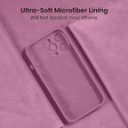 FireNova Designed for iPhone 13 Pro Case, Silicone Upgraded [Camera Protection] Phone Case with [2 Screen Protectors], Soft Anti-Scratch Microfiber Lining Inside, 6.1 inch, Lilac Purple