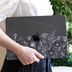 MEEgoodo for MacBook Air 13.3 inch Case 2021 2020 2019 2018 A2337 M1 A2179 A1932, Case for MacBook Air M1, Hard Shell with Keyboard Webcam Cover & Trackpad Film & Type C Adapter,Golden Flowers & Herbs