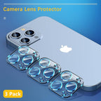 UniqueMe [3 Pack] Camera Lens Protector Compatible with iPhone 13 Pro 6.1" / 13 Pro Max 6.7" Tempered Glass,[Case Friendly][New version][Scratch-Resistant][Easy Installation] -Blue