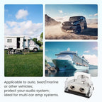 NuIth 2 Way Zine-Alloy Power Distribution Block, 0/2/4 Gauge in 4/8 Gauge Out Auto Car Audio Distribution Connecting Block, 2 Way Ground Distribution Block for Audio Amplifier Splitter, 1PC