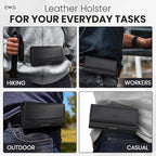 Phone Holster for Men with Credit Card Slot, Cell Phone Case, Fits iPhone 17/17 Pro 16/16 Pro 16e 15/15 Pro 14/14 Pro 13/13 Pro 12/12 Pro 11 XR– Belt Clip Carrying Phone Pouch Holder