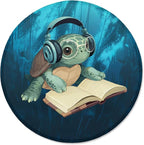 ITNRSIIET Round Mouse Pad with Stitched Edge Premium-Textured Waterproof Non-Slip Rubber Base Desktop Protection Mat Diameter 8.7 inches, Pretty Turtles
