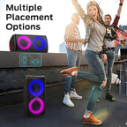 Monster Cycle Plus Bluetooth Speaker, 380W High Power Portable Party Speaker with 7 Lighting Effects, 108dB Loud Stereo Sound, 24H Playtime, Speakers with Subwoofer for Outdoor, Party