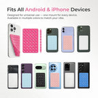 SUCKY Silicone Suction Phone Case Adhesive Mount - Anti-Slip Holder, Hands-Free Fidget Toy, Phone Accessory for iPhone and Android (Blue, Double V2)