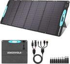 N-Type 16BB 160W 18V Portable Solar Panels for Power Station,25% High Conversion Efficiency ETFE Foldable Solar Panel Charger with Adjustable Kickstand Solar Panel for Camping Outdoor RV