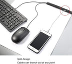 CrocSee 10ft - 1/2 inch Braided Cable Management Sleeve Cord Protector - Self-Wrapping Split Wire Loom for TV/Computer/Home Theater/Engine Bay - Black