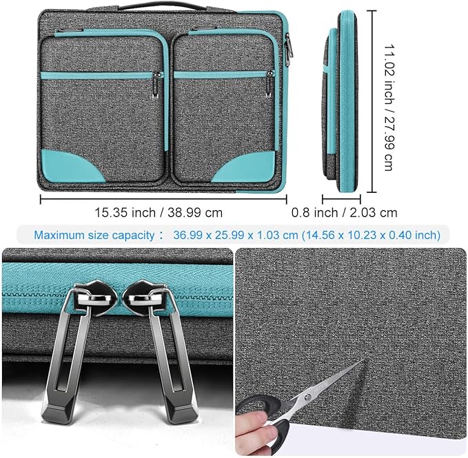 ZINZ Laptop Case 15 15.6 16 inches Sleeve Slim Briefcase Spill-Resistant Handbag for Most Popular 15" 15.6" 16" Notebooks，G01BL02
