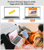 Webcam Cover, 0.03in Ultra Thin Slide Web Camera Covers for Laptop Computer Smartphone Mac iMac MacBook, Sliding Blocker Cover Protect Your Privacy Security (9*Black)