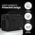 Tamrac Jazz 50 v2.0 Camera Bag for Photographers, Camera Case for Photography Accessories, Shoulder Bag for DSLR and Mirrorless Cameras, Crossbody Camera Bag, Travel Camera Carrying Case – Black