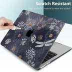 TWOLSKOO for M4 MacBook Air 13.6 inch Case 2025-2022 Release M4 A3240 M3 A3113 M2 A2681, Plastic Hard Shell & Screen Protector & Keyboard Cover & Trackpad Film, Wild Flower