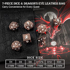 Haxtec Metal DND Dice Set Polyhedral D&D Dice Compatible with Dungeons and Dragons Gift TTRPG Antique Copper Metal Dice