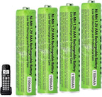 4 Pack NI-MH AAA Rechargeable Battery for Panasonic, 1.2V 1100mah AAA Rechargeable Batteries for Panasonic Cordless Phones Handset, Remote Controls, Electronics