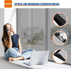MAGZO Customized Window Screen,Screen Mesh Attachable and Detachable with Hook Tape, Durable, Washable