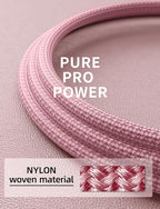USBC Cable 10FT, 2Pack Long USBC Fast Charging Cable, Nylon Braided USB C to USB C iPhone Charger Cord Compatible with iPhone 16/15/Pro Max/Plus/Samsung Galaxy S23/LG/Switch-Pink