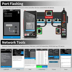 Multifunction RJ45 Network Caber Tester,Full Features UTP Cable Tester Cable Tracer,4" IPS Touch Screen Support TDR,DMM, VFL,OPM, POE++ Detect,Level Meter,Network Tools,RJ45 TDR, Cable Length,NCV