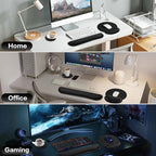 Ergonomic Keyboard Wrist Rest, Mouse Pad with Wrist Rest Black, Funny Gaming Mousepad with Wrist Support, Memory Foam Wrist Rest Set for Computer Keyboard, Office Desk Accessories