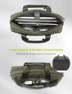 15-16 Inch Laptop Shoulder Bag Business Briefcase Water Resistant Computer Messenger Bags Compatible with MacBook Pro 16, MacBook Air 15 M4, HP, Dell, ASUS Notebook, Green