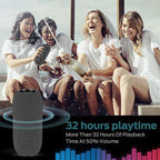 Monster S320 Portable Bluetooth Speaker,360°Stereo Surround Sound Effect, IPX7 Waterproof Speaker,32 Hours of Extra Long Playback Time, for Home Outdoor,Gold Black