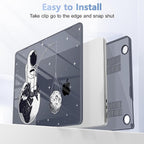 Case for MacBook Air 15 Inch 2025 2024 2023 Release M4 A3241 M3 A3114 M2 A2941, Hard Shell with Screen Protector & Keyboard Cover, Compatible with Touch ID - Astronaut Enjoy