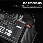 Osee GoStream Duet 8 ISO, 8 Channels Video Switcher with 4 4K-HDMI, 4 SDI, and 4 NDI HX/ 4 SRT/ 4 RTMP/ 2 Webcam. 2 XLR Audio, 8 Layouts, Isolated Recording, Podcast Unit for YouTube, Facebook