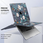 Case for MacBook Air 15 Inch 2025 2024 2023 Release M4 A3241 M3 A3114 M2 A2941, Hard Shell with Screen Protector & Keyboard Cover, Compatible with Touch ID, Rustic Flowers