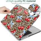 DONGKE for M4 MacBook Pro 16 Inch Case 2024 2023 2021 A3403 A3186 M3 A2991 M2 A2780 M1 A2485 Pro/Max Chip, Plastic Hard Shell Case & Keyboard Cover for Mac Pro 16 with Touch ID, Leopard & Cherry