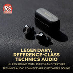 Technics Premium Hi-Fi True Wireless Bluetooth Earbuds with Advanced Noise Cancelling, 3 Device Multipoint Connectivity, Wireless Charging, Hi-Res Audio + Enhanced Calling - EAH-AZ80-K (Black)