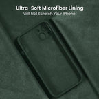 FireNova Designed for iPhone 14 Case, Silicone Upgraded [Camera Protection] Phone Case with [2 Screen Protectors], Soft Anti-Scratch Microfiber Lining Inside, 6.1 inch, Alpine Green