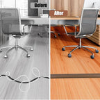 Floor Cord Cover Cable Cavity Self Adhesive Cord Hider Floor 10FT Floor Cable Management Power Cord Protector Floor Electric Cord Covers for Offices, Gym, Exhibitions (Misty Brown Wood, 1.18" x 10')