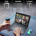 Lenovo ThinkPad T16 Gen 3 Business Laptop 16” FHD+ Display, Intel Ultra 7-155U (Beats i7-1355U), 32GB DDR5 RAM, 1TB SSD, 5MB Webcam, WiFi 6E + BT, RJ-45, HDMI, Win 11 Pro, AI Copilot - Black