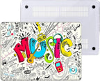 Creativity Music Laptop Shell Compatible with MacBook Air 13 Inch Case 2017 2016 2015 2014 2013 2012 2011 2010 A1466/A1369, AMCJJ Plastic Hard Cover Shell Case & Keyboard Cover &Screen Protector