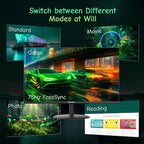 SANSUI Computer Monitor 24 inch IPS Eye Care 1080P Display HDMI,VGA Ports with 178° Viewing Angle/Frame-Less/Tilt/VESA Compatible for Office and Home