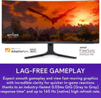 Alienware AW3423DWF Curved QD-OLED Gaming Monitor - 34-inch Quantum Dot OLED 0.1Ms 165Hz 21:9 Curved Display, 99.3% DCI-P3 Color Gamut, VESA DisplayHDR True Black 400, AMD FreeSync Premium Pro - Black
