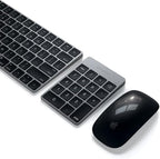 Satechi Slim Aluminum Bluetooth Keypad, Wireless Number Pad with 18 Keys, Micro USB Rechargeable Numpad, External Number Pad for MacBook Air/Pro M4, iPad Air/Pro M4/M3, iMac, PC - Space Gray