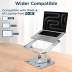 Uncaged Ergonomics Swivel Laptop Stand for Desk, Adjustable Computer iPad Stand for Desk w/ 360 Rotation, Portable Laptop Holder for Home Office Ergonomic Supplies