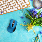 memzuoix 2.4G Portable Wireless Mouse, 1400 DPI Mobile Optical Cordless Mice with USB Receiver for Computer, Laptop, PC, Desktop, MacBook, 5 Buttons, Blue