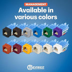 Everest 45° Angled RJ45 Cat5e Keystone Jacks 50-Pack in Yellow - Slim Profile Female RJ45 Connectors - Cat 5e Keystone Jack - Compatible with 45° Angled Speed Termination Tool - 45Term (B0BL3GS7ZY)