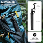 NEEWER Camera Tripod with Remote, Mini Flexible Vlog Phone Tripod Stand with Action Camera Mount Adapter, Hidden Phone Holder & Cold Shoe Compatible with iPhone Hero13 12 11 10 9, Max Load 4.4lb, TP34