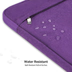 Voova 17 17.3 Inch Laptop Sleeve Case, Slim Women Men Shoulder Hand Bag Compatible with Razer Blade Pro 17, Lenovo Dell Asus Acer HP Notebook Messenger Briefcase with Strap, Waterproof, Purple