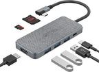 USB C Hub, ZSIMC 7-in-1 Docking Station Multiport Adapter with 4K HDMI, 100W Power Delivery, 3 USB 3.0 Ports, SD/TF Card Reader for MacBook Pro/Air, iPad Pro/Mini 6, Surface and More Type C Laptops